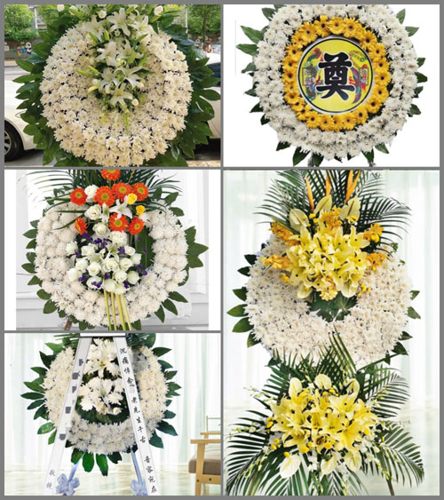 湖北襄阳市襄州区峪山镇梅庄村花圈速递